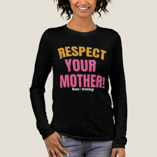 Retro Respektiere Deine Mutter Grafik Lustiges Mut Tri-Blend Shirt