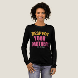Retro Respektiere Deine Mutter Grafik Lustiges Mut Tri-Blend Shirt