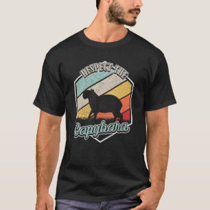 Retro Respektiert Capybara Niedlich Capybara T-Shirt