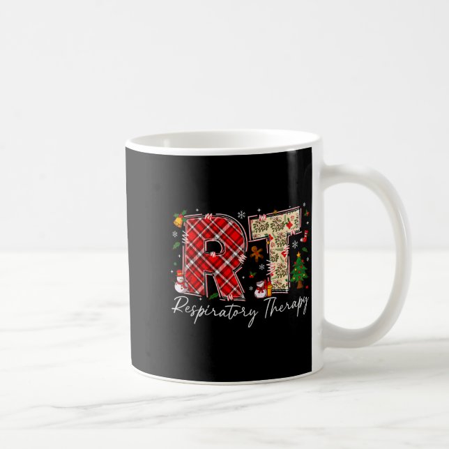 Retro Resratory Therapy Rt Santa Christmas Therapy Kaffeetasse (Rechts)