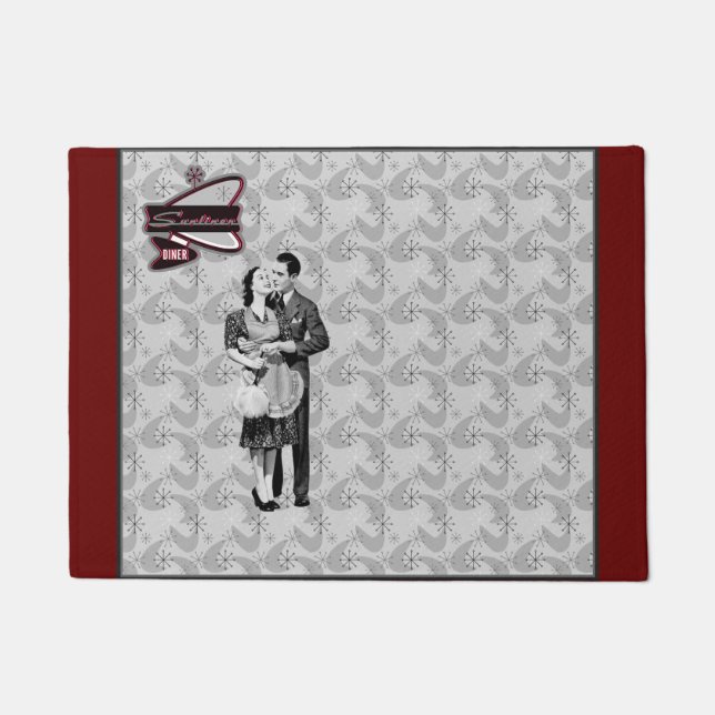 Retro Restaurant Fußmatte (Vorderseite)