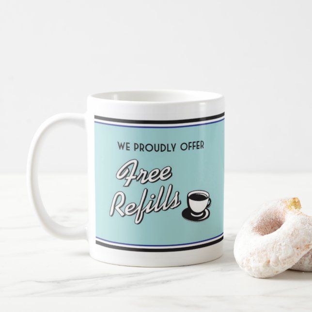 Retro Restaurant-Kaffee-Tasse - Retro Art Kaffeetasse (Mit Donut)
