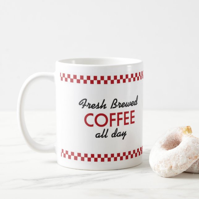 Retro Restaurant-Kaffee-Tasse - Retro Tasse (Mit Donut)