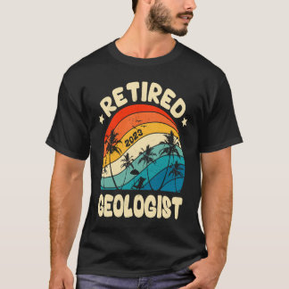 Retro Retired Geologist Vintage Retirement Worked T-Shirt