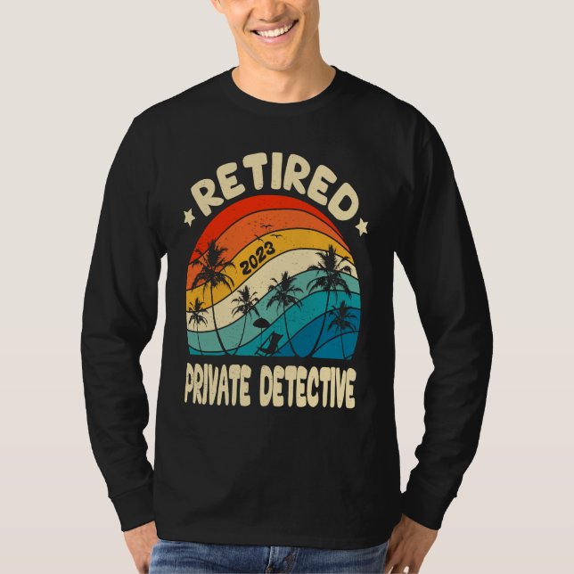Retro Retired Private Detective Vintage Retirement T-Shirt (Vorderseite)