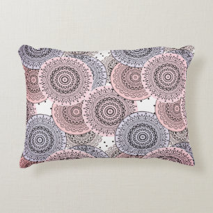 Retro, Retro-Muster, beige, grau elegant Dekokissen