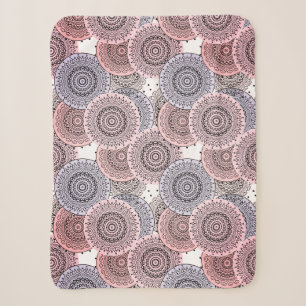 Retro, Retro-Muster, beige, grau elegant Sherpadecke