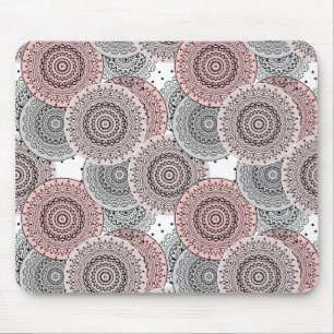 Retro, Retro-Muster, blau und rosa, elegant Mousepad
