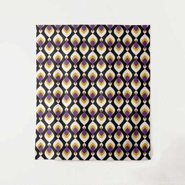 Retro-, Retro-Ziertapeten Wandteppich (Vorderseite)