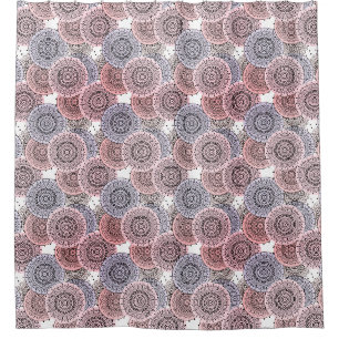 Retro, Retromuster, beige, grau, elegant Duschvorhang
