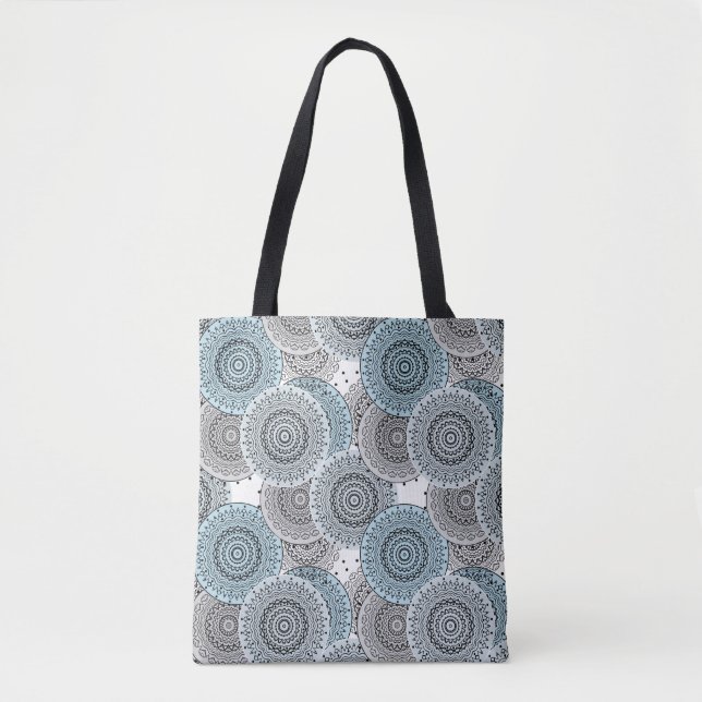 Retro, Retromuster, blau und grau, elegant (Vorderseite)