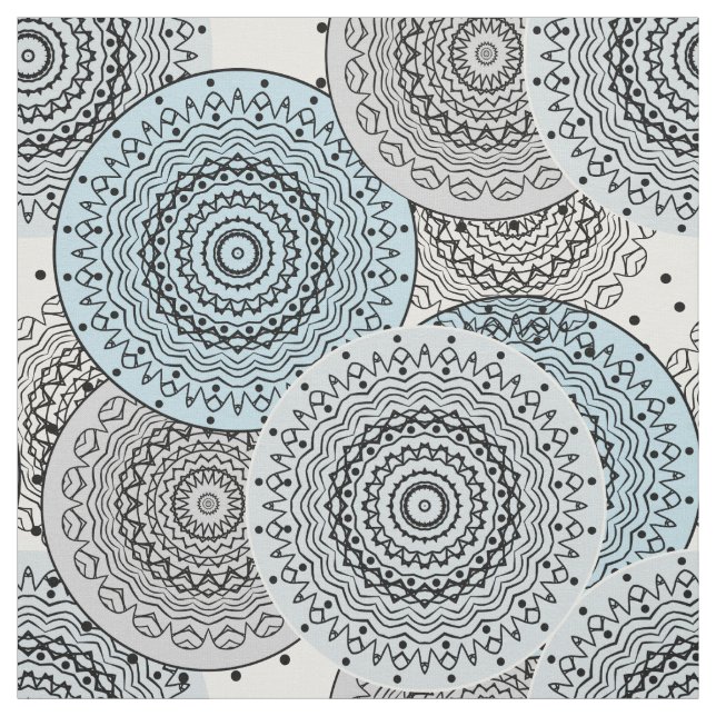 Retro, Retromuster, blau und grau, elegant Stoff (Muster)