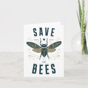 Retro Rettete das Bienenzuckerohr des Bienenzuchtb Karte