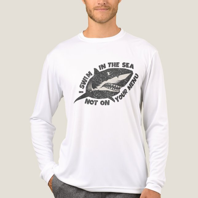 Retro-Rettung der Haie Tri-Blend Shirt (Vorderseite)