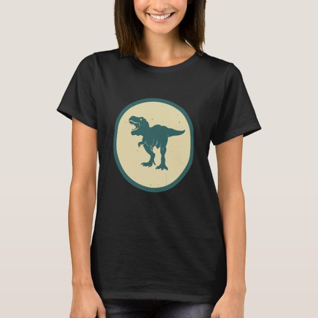 Retro Rex Vintag Dinosaur Wildtier T-Shirt (Vorderseite)