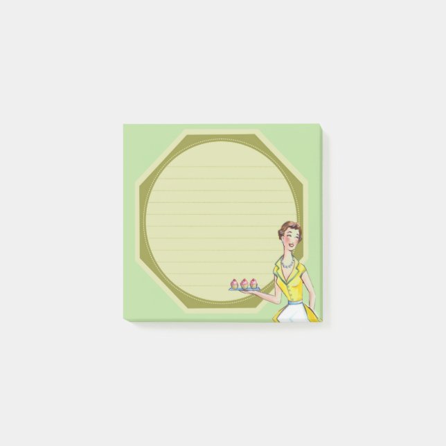 Retro Rezept-Bestandteil-Anmerkungen Post-it Klebezettel (Vorderseite)