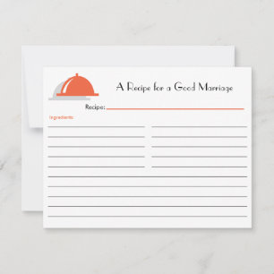 Retro-Rezept-Karte - orange
