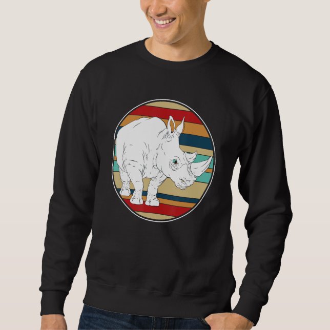 Retro Rhino Sweatshirt (Vorderseite)
