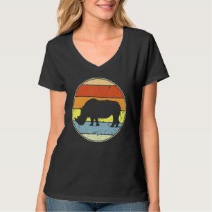 Retro Rhino Vintag Rhino Spirit Animal 80er 90s S T-Shirt
