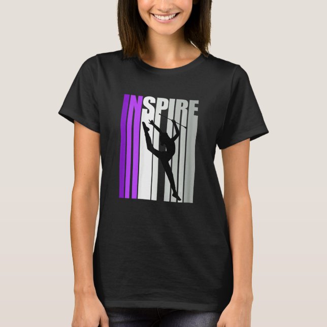 Retro Rhythmic Gymnastics Girl Inspire Inspiring S T-Shirt (Vorderseite)