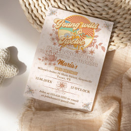 Retro-Rhythmus der ultimative Groovy 12. Geburtsta Einladung