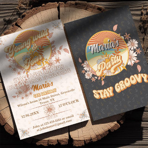 Retro-Rhythmus der ultimative groovy 4. Geburtstag Einladung