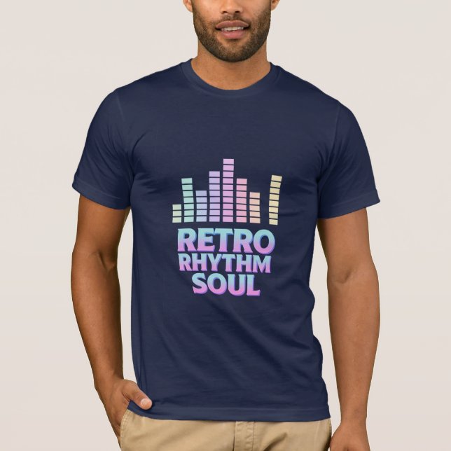 Retro-Rhythmus-Seele – Neon-Pastell-Synthwave T-Shirt (Vorderseite)