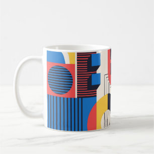 Retro-Rhythmus-Tasse – Vintage-Formen und -Linien Kaffeetasse
