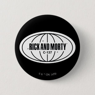 Retro Rick und Morty C-137 Dimension Abzeichen Button