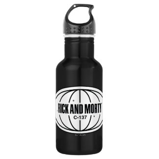 Retro Rick und Morty C-137 Dimension Abzeichen Edelstahlflasche