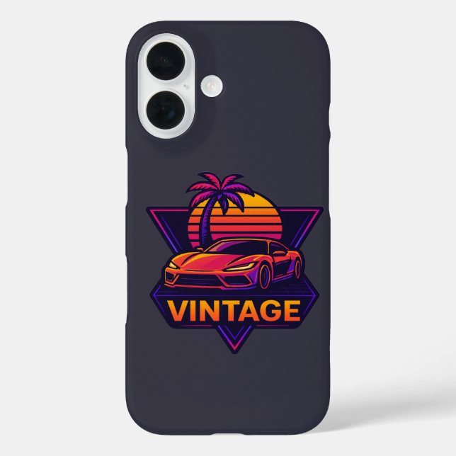 Retro Ride Vibes - Sunset Speed Ästhetik Case-Mate iPhone Hülle (Rückseite)