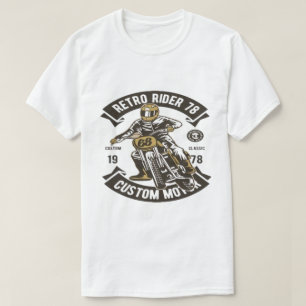 Retro Rider 78 Graphic Weißes T‑Shirt T-Shirt