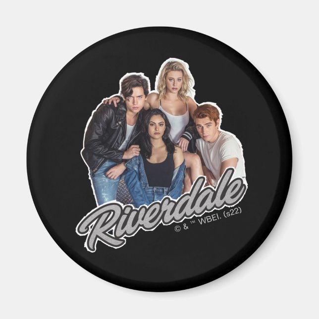 Retro Riverdale Group Graphic Magnet (Vorne)