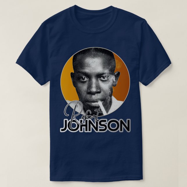 Retro Robert Johnson Gold Tribute T-Shirt (Design vorne)