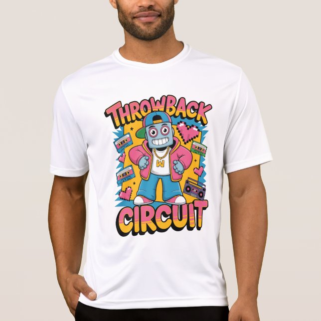 Retro Robot 90er-Jahre Hip Hop Design - Fun Cartoo T-Shirt (Vorderseite)