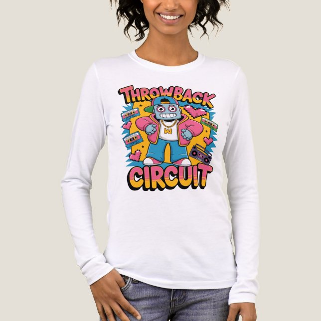 Retro Robot 90er-Jahre Hip Hop Design - Fun Cartoo Tri-Blend Shirt (Vorderseite)