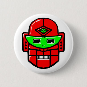 Retro Robot Head Button