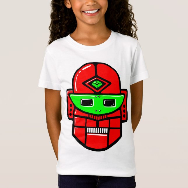 Retro Robot Head - Maßgeschneidert T-Shirt (Vorderseite)