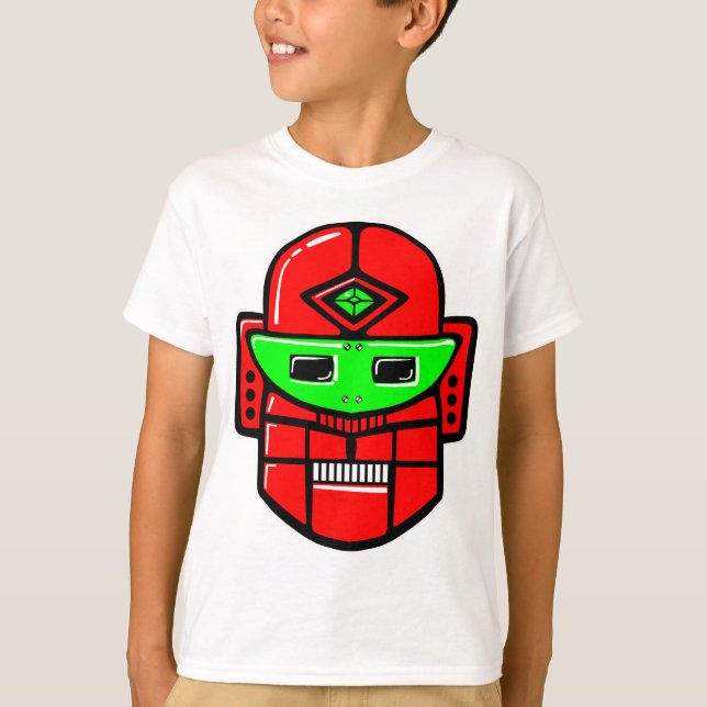 Retro Robot Head - Maßgeschneidert T-Shirt (Vorderseite)