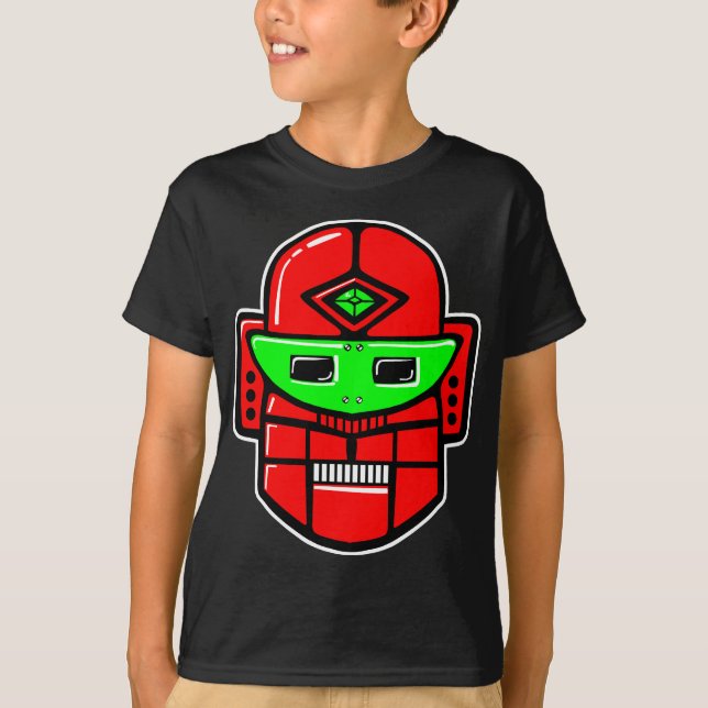 Retro Robot Head - Maßgeschneidert T-Shirt (Vorderseite)
