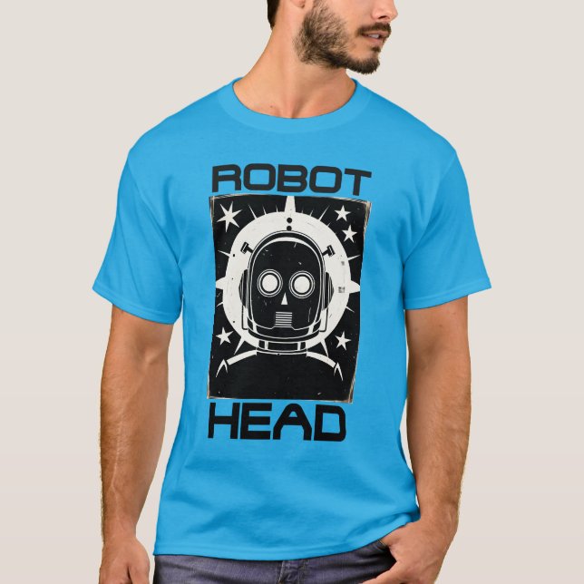 Retro Robot Head T-Shirt (Vorderseite)
