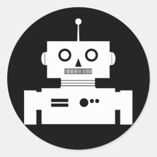 Retro Robot Shape Sticker