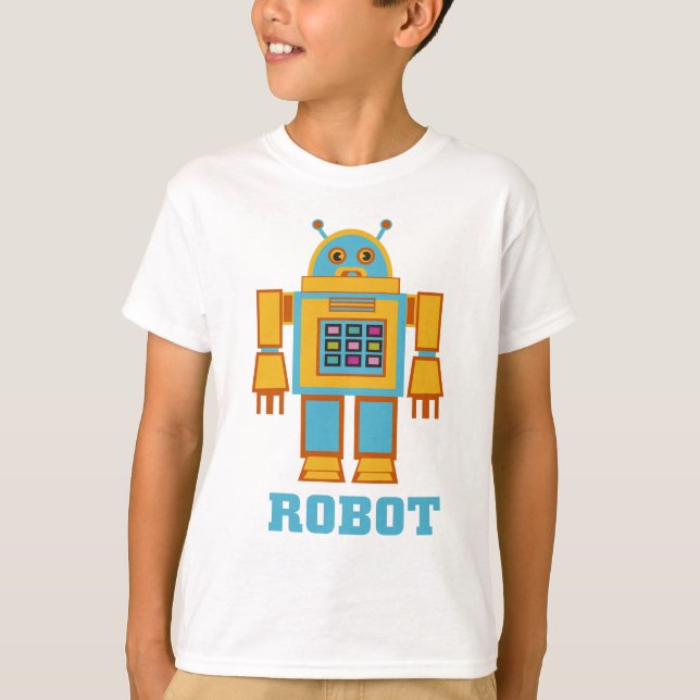Retro Robot T - Shirt (Vorderseite)