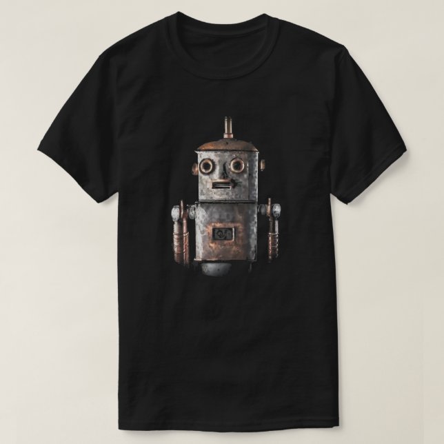 Retro Robot T - Shirt (Design vorne)
