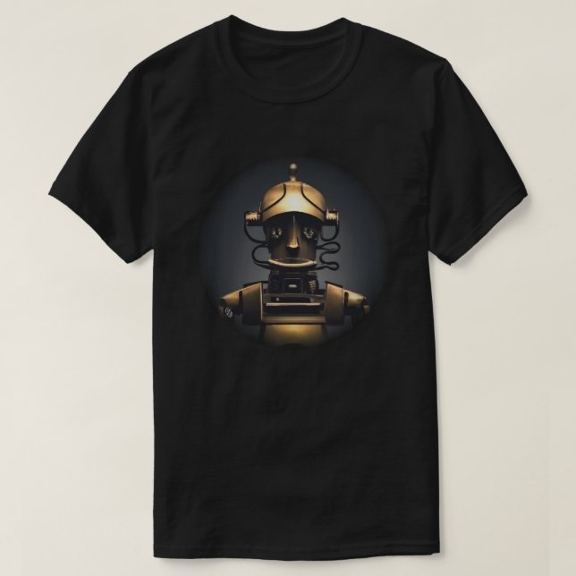 Retro Robot T - Shirt (Design vorne)
