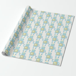 Retro Roboter Geschenkpapier