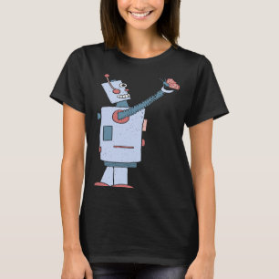 Retro-Roboter mit Schmetterling in Not Vintag S T-Shirt