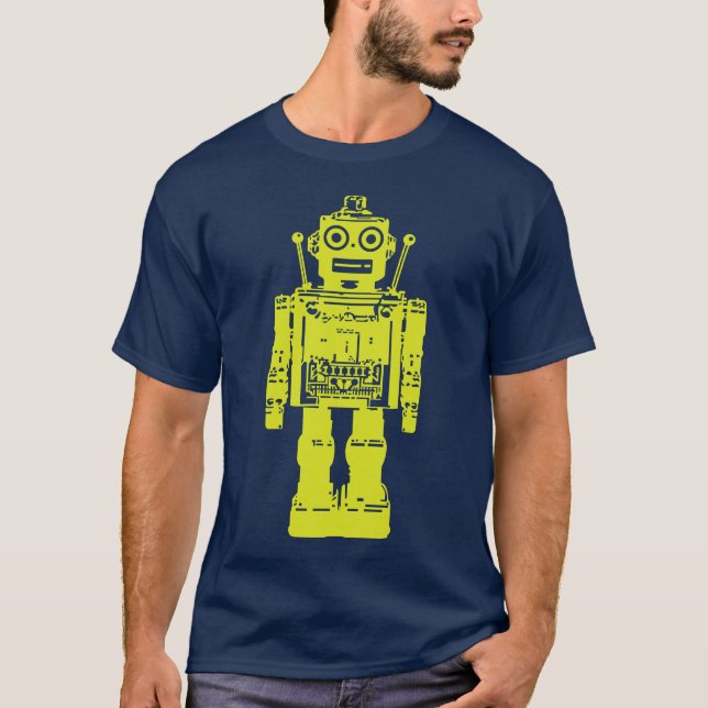 Retro-Roboter T-Shirt (Vorderseite)