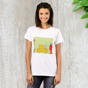 Retro-Roboter und -Autos T-Shirt