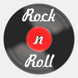 Retro Rock and Roll Vinyl Record Stickers